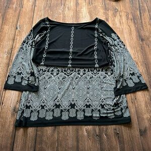 EnFocus Studios Size 12 Women’s Black/White Dress.